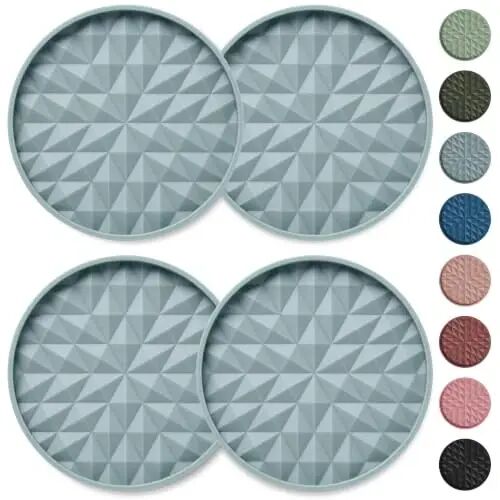 Wingcases Silicone Car Coasters Set of 4, 2.75