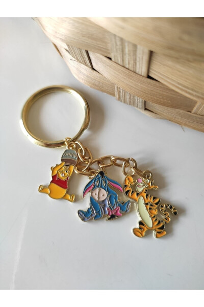 Winnie Pooh Tigger Eeyore Deri Aksesuarlı Anahtarlık (Mini Boy) - 8