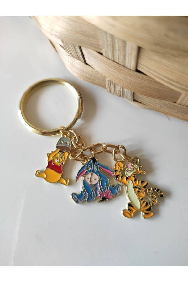 Winnie Pooh Tigger Eeyore Leather Accessory Keychain (Mini Size) - 8