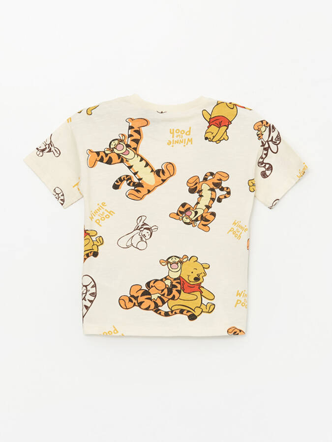 Winnie the Pooh Printed Baby Boy T-Shirt and Dungaree Set with Bike Neck Short Sleeves - 10