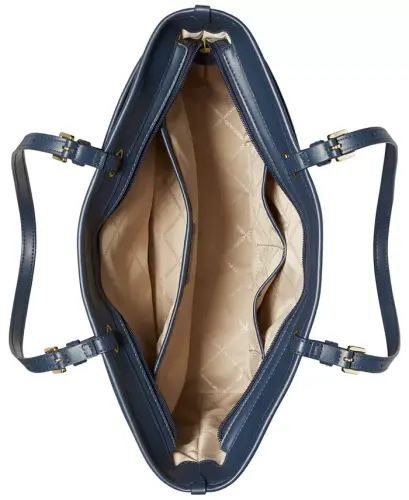 Winston Large Top Zip Multifunction Nylon Pocket Tote - Navy Blue - 2