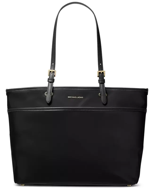 Winston Large Top Zip Multifunction Nylon Pocket Tote-Black - 1