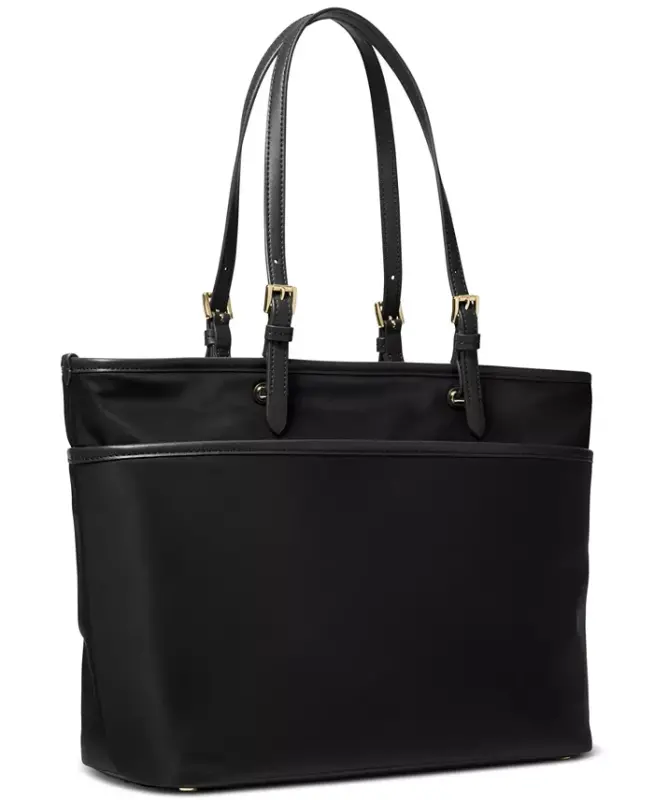 Winston Large Top Zip Multifunction Nylon Pocket Tote-Black - 2
