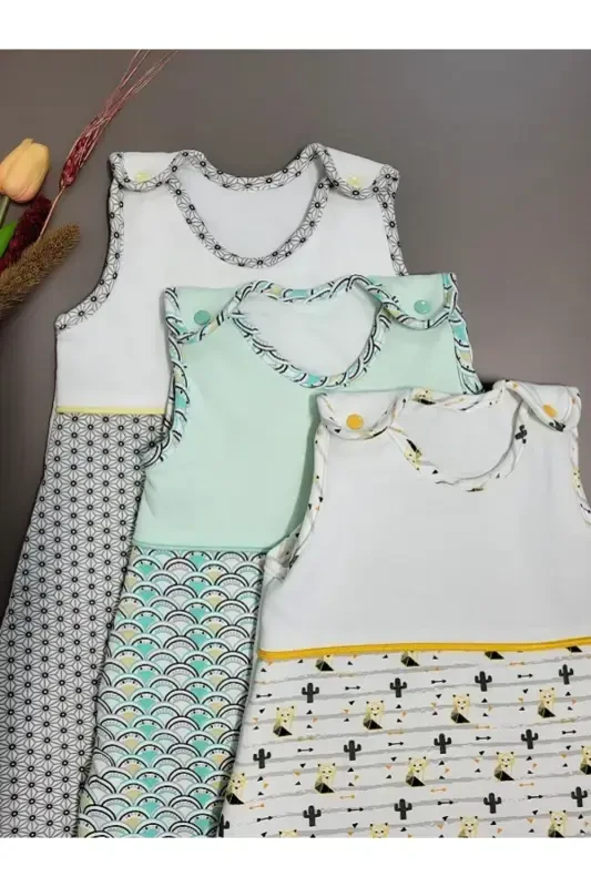 Winter 2.5 Tog Sleeveless Baby, Kids Cotton Jersey Sleeping Bag Fox /yellow-YELLOW - 5