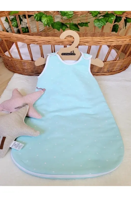 Winter 2.5 Tog Zippered Girl-Boy Baby-Child Bag Sleeping Bag 2.5 Tog- Mint Green/Polka Dot-Mint Green - 2