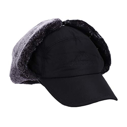 Winter 3 in 1 Thermal Fur Lined Trapper Hat with Ear Flap Full Face Warmer Cover Windproof Cycling Motorcycle Headwear - 5