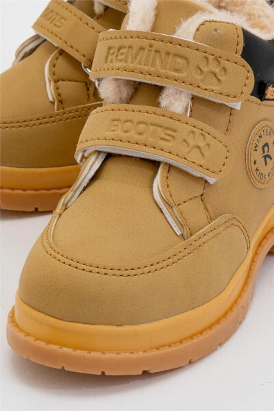 Winter Baby Boots with Fur Lining (Size 22-25) Camel - 3