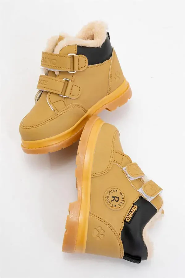 Winter Baby Boots with Fur Lining (Size 22-25) Camel - 6