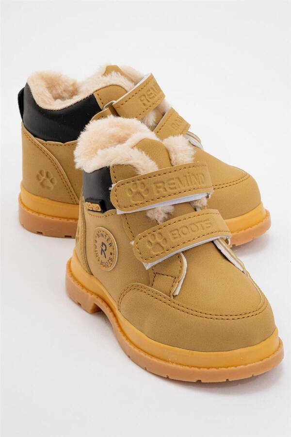 Winter Baby Boots with Fur Lining (Size 22-25) Camel - 2
