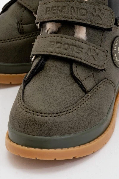 Winter Baby Boots with Fur Lining (Size 22-25) Khaki - 3