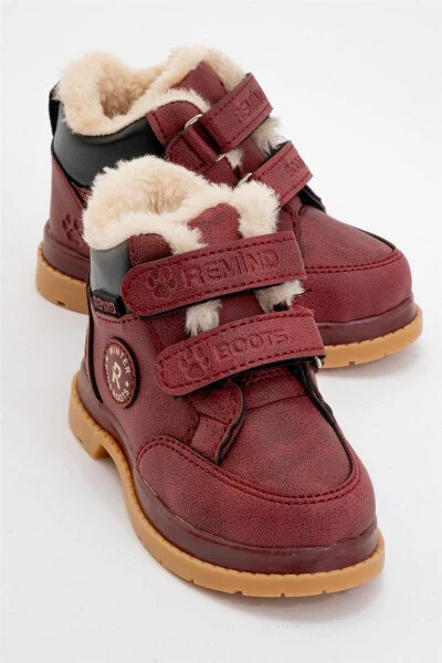 Winter Baby Boots with Fur Lining (Size 22-25) MAROON - LIGER (1)