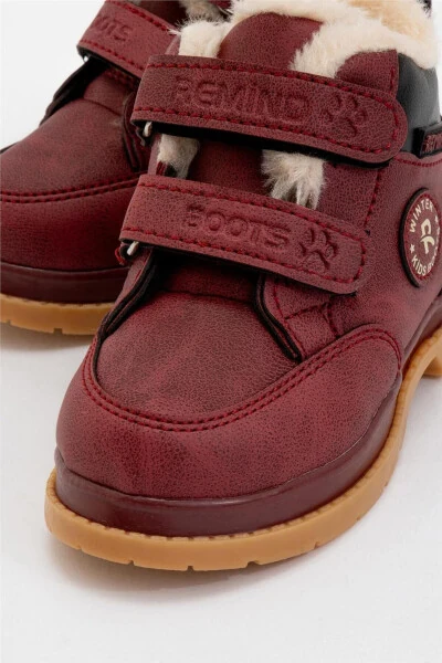Winter Baby Boots with Fur Lining (Size 22-25) MAROON - 3