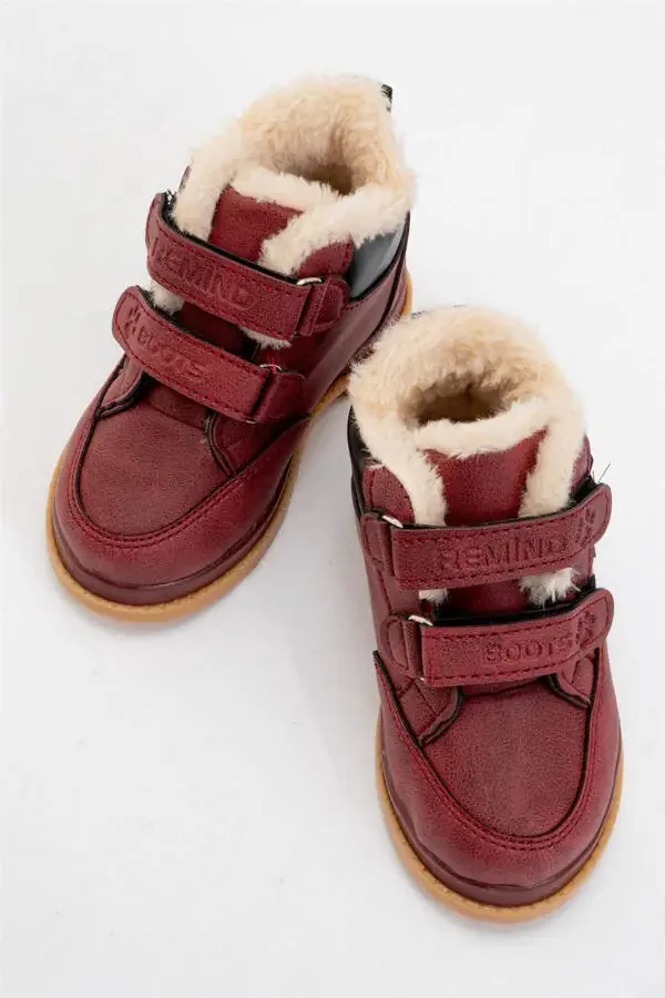 Winter Baby Boots with Fur Lining (Size 22-25) MAROON - 5