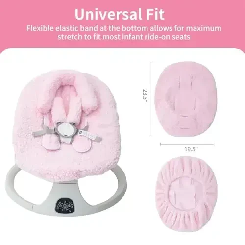 Winter Baby Car Seat Cover, Infant Car Seat Liner with Plush Fleece, Infant Insert for Baby Carseat, Warm Carseat Cover for Cold Weather, Baby Carrier Cover Liner Replacement for Newborn Shower Party - 5