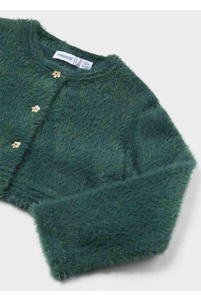 Winter Baby Girl Cardigan - Green - 6