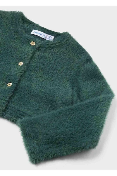 Winter Baby Girl Cardigan - Green - Modazone (1)