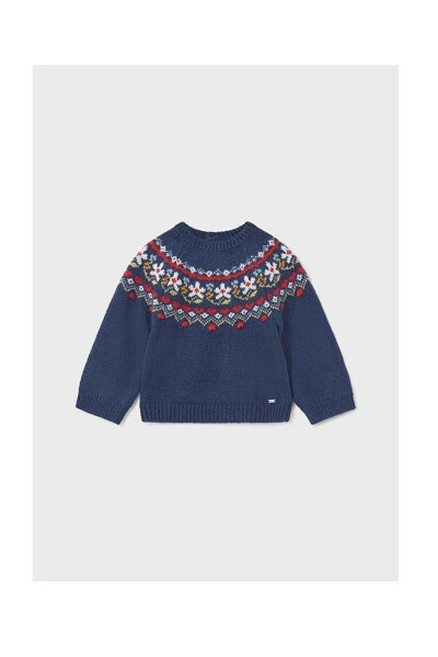 Winter Baby Girl Sweater Dark Blue - 1