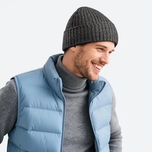 Winter Beanie Hat for Men Women: Warm Fleece Lined Knit Cuffed Beanie Thick | Ski Stocking Skull Cap, Thermal Daily Hat, for Cold Weather Skiing, Running, Hiking, Cycling - 3