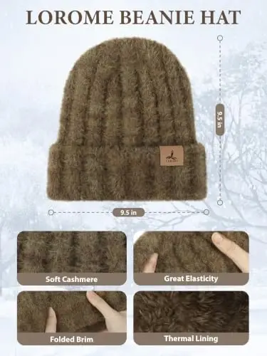 Winter Beanie Hat Gloves Scarf, CasModazoneere Hat Gloves Scarf Set Women Girls | Multiple Colors Winter Hats and Gloves for Women, Touchscreen Warm Gloves Set Gifts for Women Accessories - Winter (1)