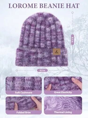 Winter Beanie Hat Gloves Scarf, CasModazoneere Hat Gloves Scarf Set Women Girls | Multiple Colors Winter Hats and Gloves for Women, Touchscreen Warm Gloves Set Gifts for Women Accessories - Winter (1)