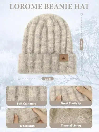 Winter Beanie Hat Gloves Scarf, CasModazoneere Hat Gloves Scarf Set Women Girls | Multiple Colors Winter Hats and Gloves for Women, Touchscreen Warm Gloves Set Gifts for Women Accessories - 2