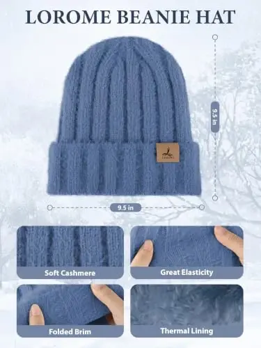 Winter Beanie Hat Gloves Scarf, CasModazoneere Hat Gloves Scarf Set Women Girls | Multiple Colors Winter Hats and Gloves for Women, Touchscreen Warm Gloves Set Gifts for Women Accessories - 2