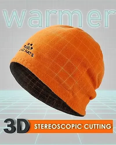 Winter Beanie Hat Scarf for Men Women Knit Thick Fleece Lined Warm Windproof Ski Skull Cap Neck Warmer Gaiter Face Scarf Set - Winter (1)