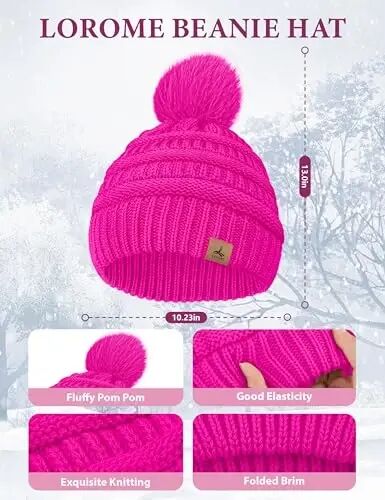 Winter Beanie Hat Scarf Gloves Set with Ear Muff Warmer for Women | Winter Gift Sets for Women, One Size fits All, Touch Screen Gloves, Double Brim Winter Wear Accessories for Adult - Winter (1)