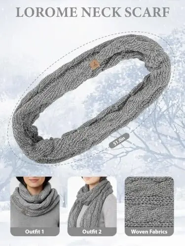 Winter Beanie Hat Scarf Gloves Set with Ear Muff Warmer for Women | Winter Gift Sets for Women, One Size fits All, Touch Screen Gloves, Double Brim Winter Wear Accessories for Adult - 4