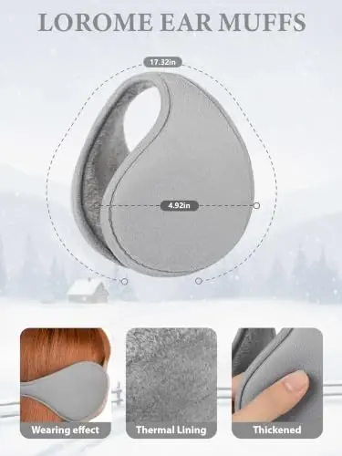 Winter Beanie Hat Scarf Gloves Set with Ear Muff Warmer for Women | Winter Gift Sets for Women, One Size fits All, Touch Screen Gloves, Double Brim Winter Wear Accessories for Adult - 5