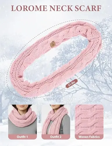 Winter Beanie Hat Scarf Gloves Set with Ear Muff Warmer for Women | Winter Gift Sets for Women, One Size fits All, Touch Screen Gloves, Double Brim Winter Wear Accessories for Adult - 4