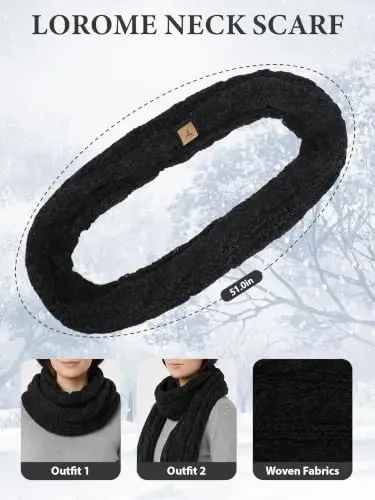 Winter Beanie Hat Scarf Gloves Set with Ear Muff Warmer for Women | Winter Gift Sets for Women, One Size fits All, Touch Screen Gloves, Double Brim Winter Wear Accessories for Adult - 4