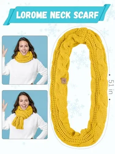 Winter Beanie Hat Scarf Gloves, Warm Fleece Knit Hats Touch Screen Gloves Neck Scarf Set Winter Gifts for Unisex Adult - 4