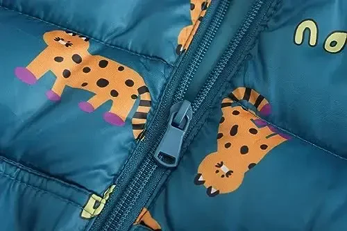 Winter Down Coats for Kids Baby Boys Girls Light Puffer Padded Jacket Bear Hoods Infant Outerwear - 4