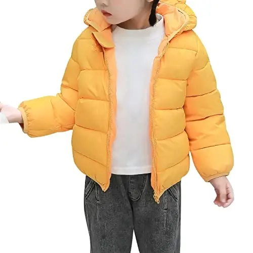 Winter Down Coats for Kids Baby Boys Girls Light Puffer Padded Jacket Bear Hoods Infant Outerwear - 2