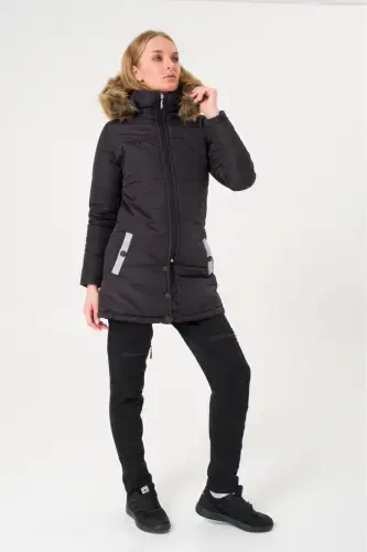Winter Fur Collar Puffer Women's Jacket 7112black8 - 3