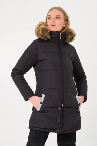 Winter Fur Collar Puffer Women's Jacket 7112black8 - 5