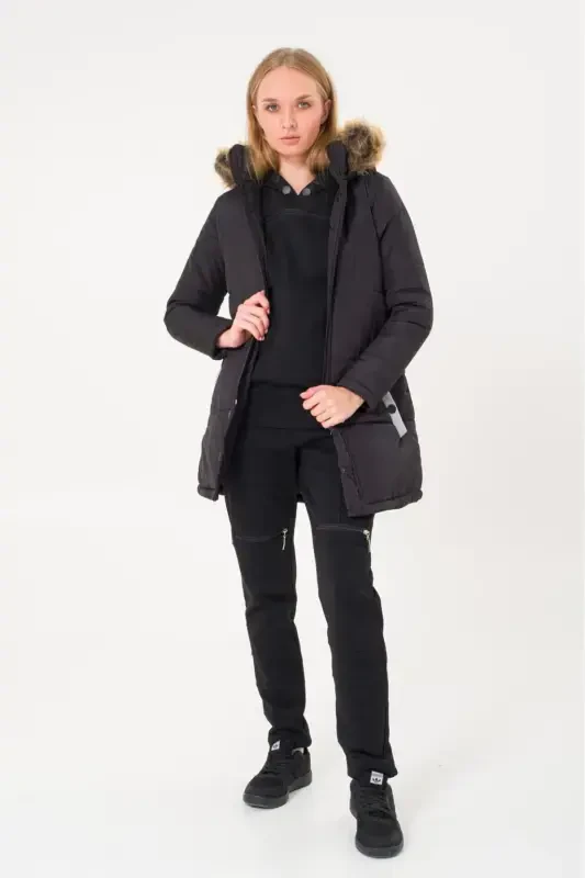 Winter Fur Collar Puffer Women's Jacket 7112black8 - 7