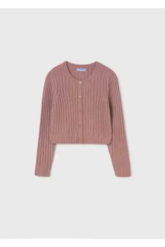 Winter Girl Knitted Cardigan-pink - MAYORAL