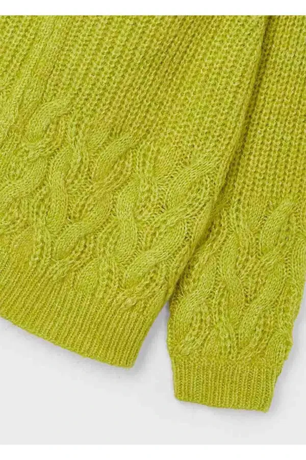 Winter Girl's Sweatshirt Cardigan - Green - 10