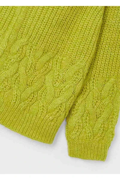 Winter Girl's Sweatshirt Cardigan - Green - 5