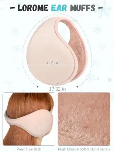 Winter Hat Scarf Gloves and Ear Warmer, Warm Knit Beanie Hat Touch Screen Gloves Set Winter Gifts Neck Scarves for Women - 5