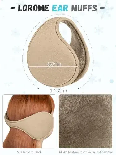 Winter Hat Scarf Gloves and Ear Warmer, Warm Knit Beanie Hat Touch Screen Gloves Set Winter Gifts Neck Scarves for Women - 5