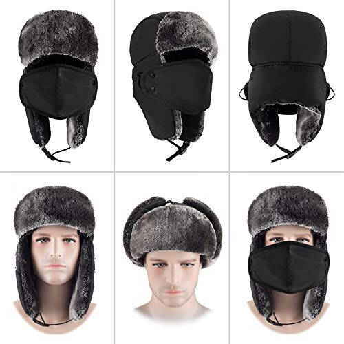 Winter Hats for Women Men Trapper Ushanka Hat with Ear Flaps Warm Russian Bomber Hats for Cold Weather 2024 - 4