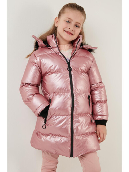 Winter Jacket with Plush Lined Removable Hood and Faux Fur Collar 5761908 - LC WAIKIKI (1)