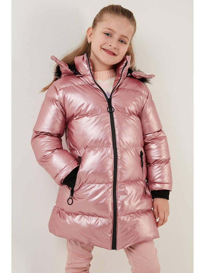 Winter Jacket with Plush Lined Removable Hood and Faux Fur Collar 5761908 - 2