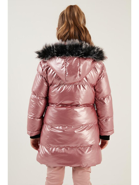 Winter Jacket with Plush Lined Removable Hood and Faux Fur Collar 5761908 - 5