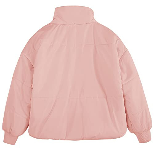 Winter Long Sleeve Zip Puffer Jacket Kids Baggy Short Down Coats - 3