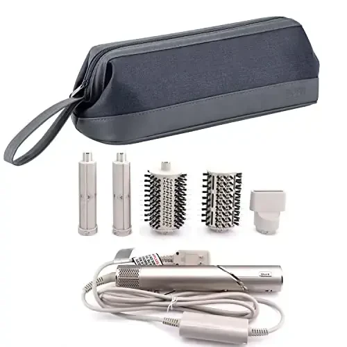 WINZEDGE Airwrap Dyson/Shark Flexstyle uchun sayohat qutisi, to'liq styler va biriktirmalar uchun sayohat sumkasi, soch quritgich uchun sayohat sumkasi (to'q kulrang) 