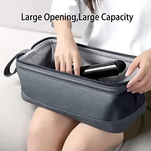 WINZEDGE Airwrap Dyson/Shark Flexstyle uchun sayohat qutisi, to'liq styler va biriktirmalar uchun sayohat sumkasi, soch quritgich uchun sayohat sumkasi (to'q kulrang) - 2